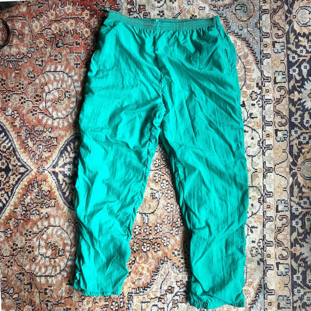 Northern Isles Vintage Teal Nylon Track Pants Joggers Gorpcore Athletic - M/L